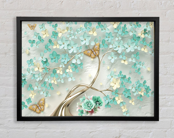 The Silver Branch Butterfly Framed Print