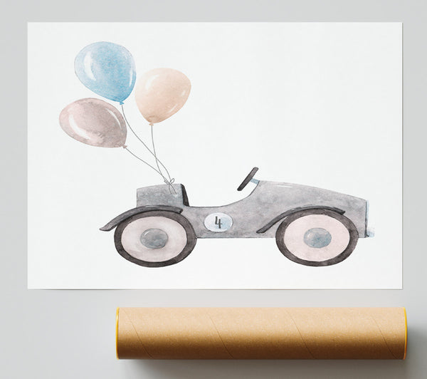 Balloon Car Giclee Print