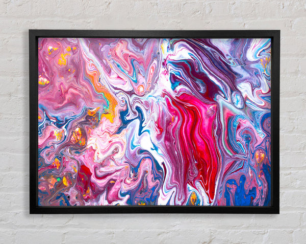 Liquid Swirl Paint Purple Framed Print