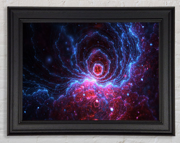 Swirl Into The Black Hole Framed Print