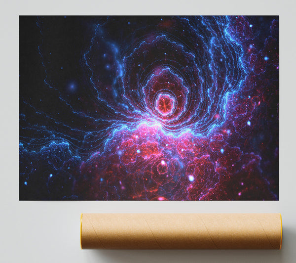 Swirl Into The Black Hole Print