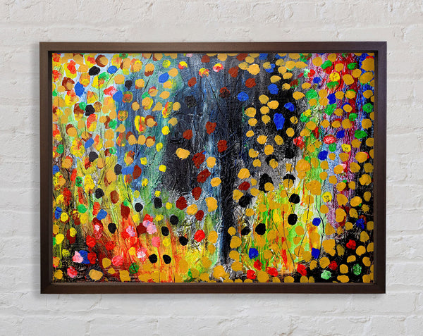 Dots Of The Forest Framed Print