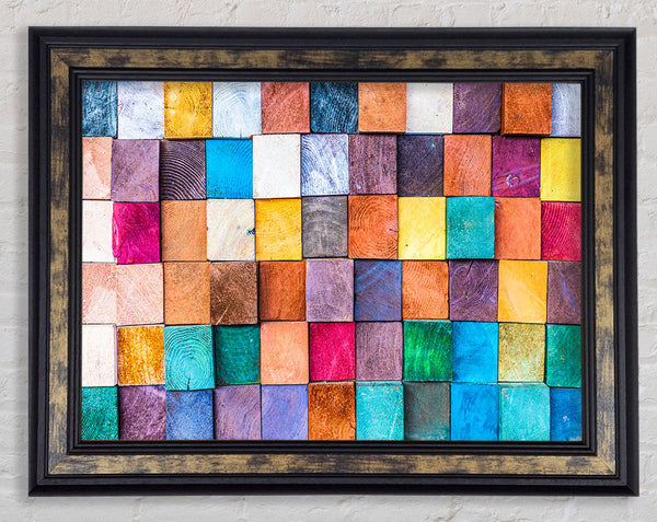 Textures Squares And Shadows Framed Print