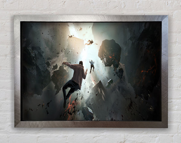 Jumping Into The Abyss Framed Print