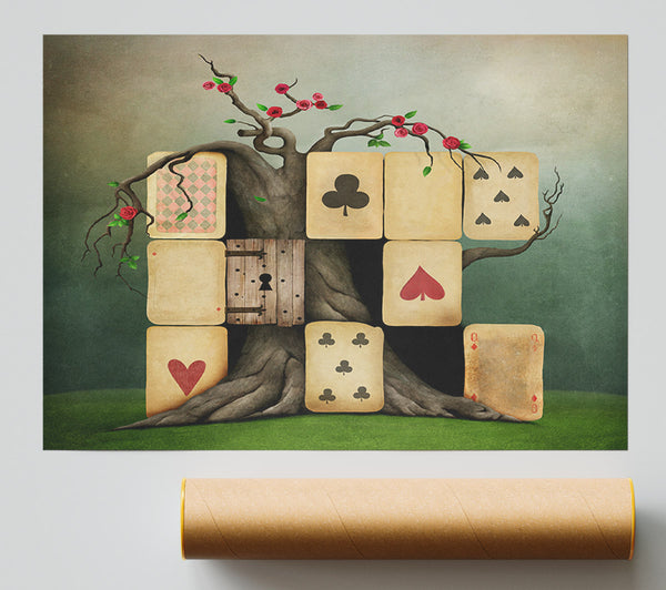 Alice In Wonderland Dice Tree Giclee Print