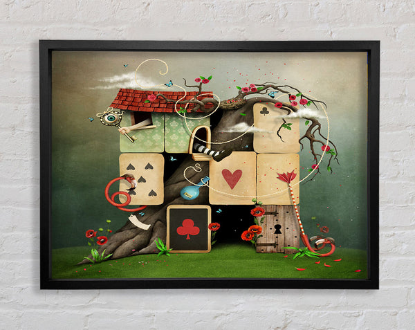 The Dice House Alice In Wonderland Framed Print