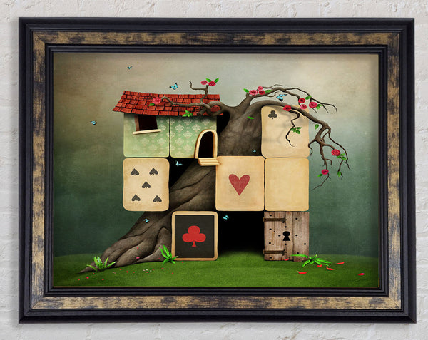 Roll The Dice House Alice In Wonderland Framed Print