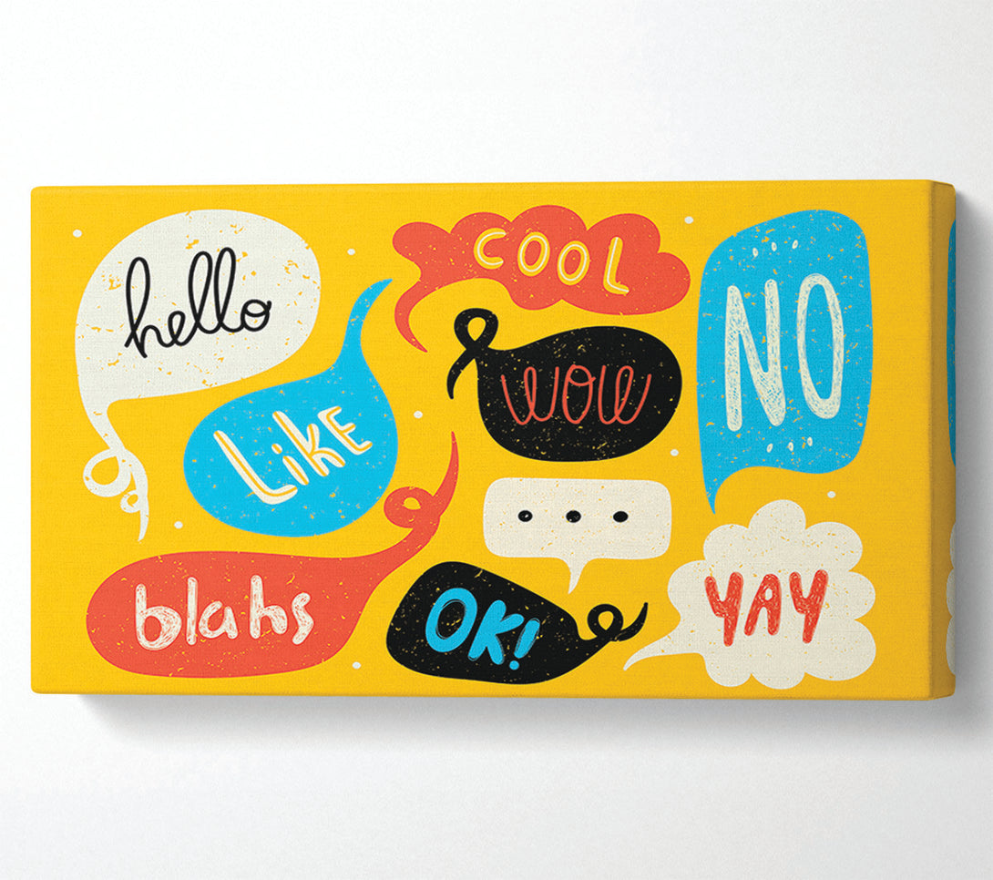  A Canvas Print of Speech Bubbles Canvas Wall Art