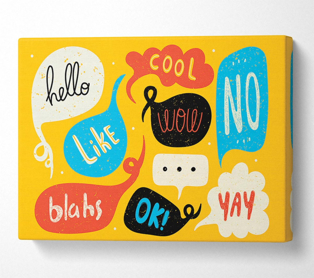  A Canvas Print of Speech Bubbles Canvas Wall Art