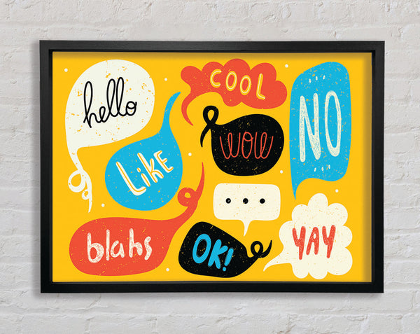 Speech Bubbles Framed Print