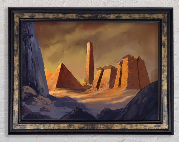The Pyramids At Dusk Framed Print