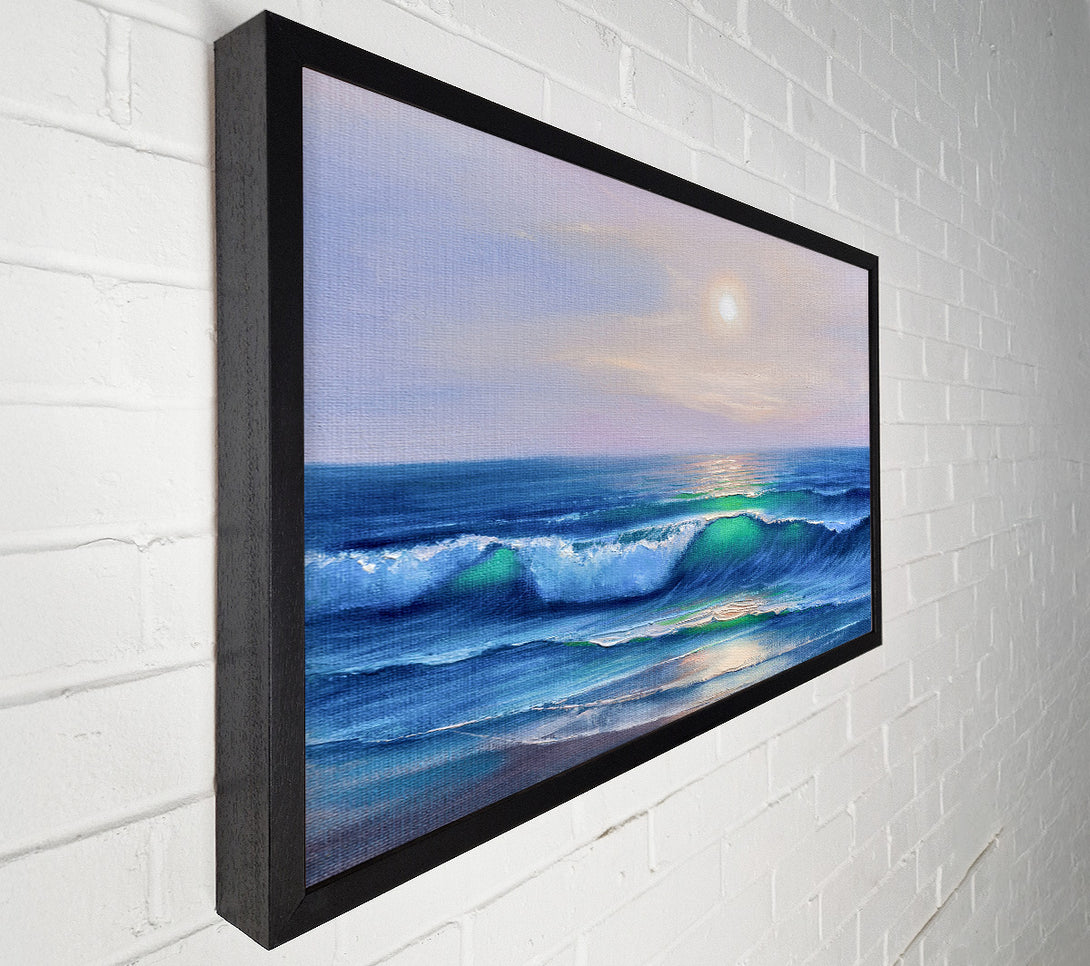  A Canvas Print of The Waves At Dusk Canvas Wall Art