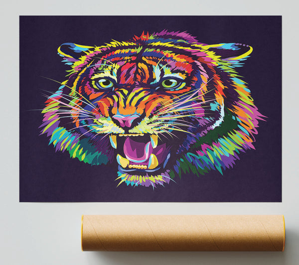 The Angry Lion Virance Print