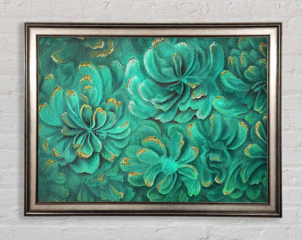 Green Leaves Above Framed Print