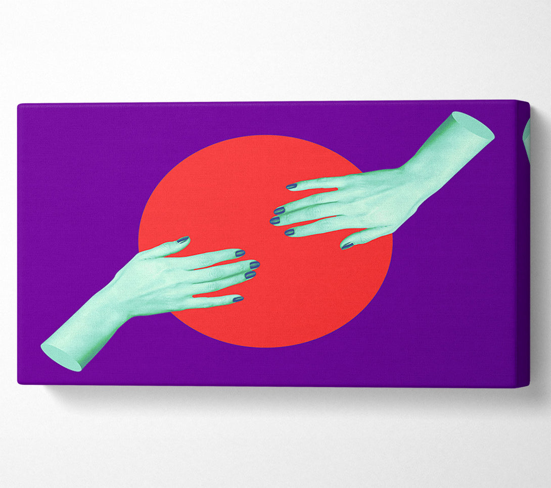  A Canvas Print of Touching The Red Circle Canvas Print