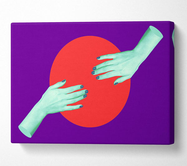  A Canvas Print of Touching The Red Circle Canvas Print