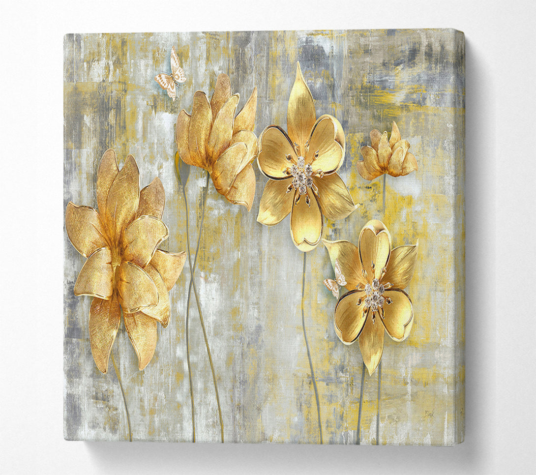  A Canvas Print of Yellow Flowers Beauty Canvas Wall Art