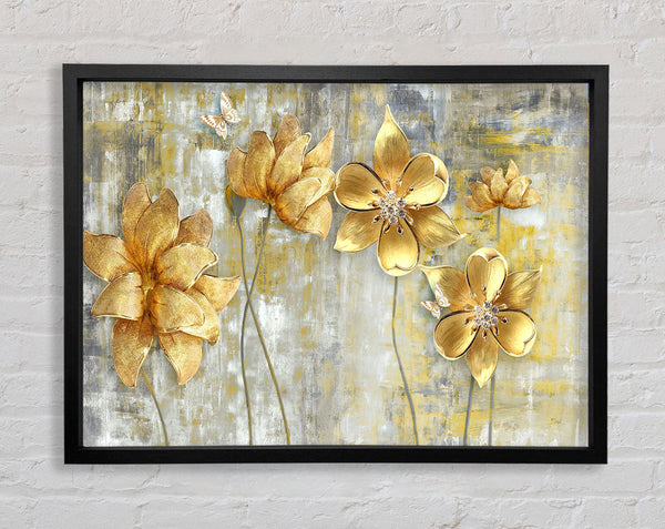 Yellow Flowers Beauty Framed Print