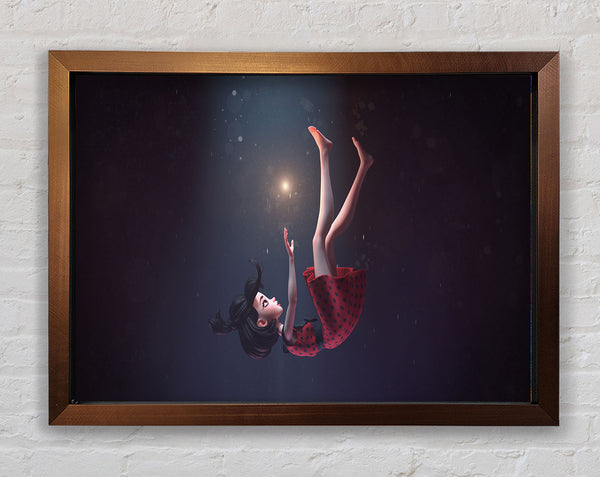 Falling In The Ocean Framed Print
