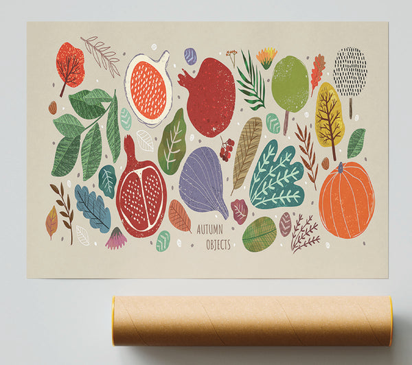 The Autumn Vegetables Poster