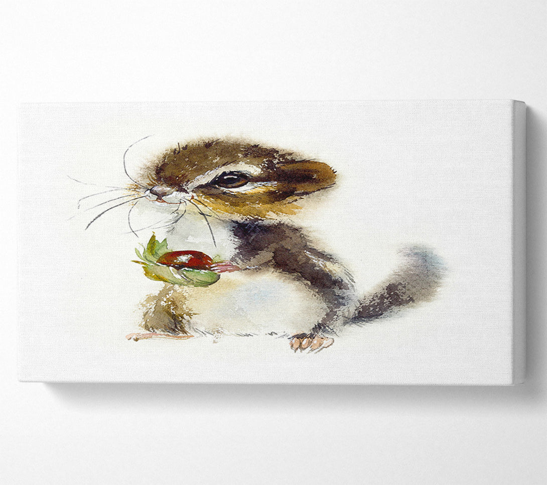 A Canvas Print of Cute Little Chipmunk Canvas Wall Art