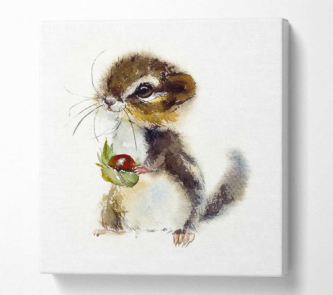  A Canvas Print of Cute Little Chipmunk Canvas Wall Art