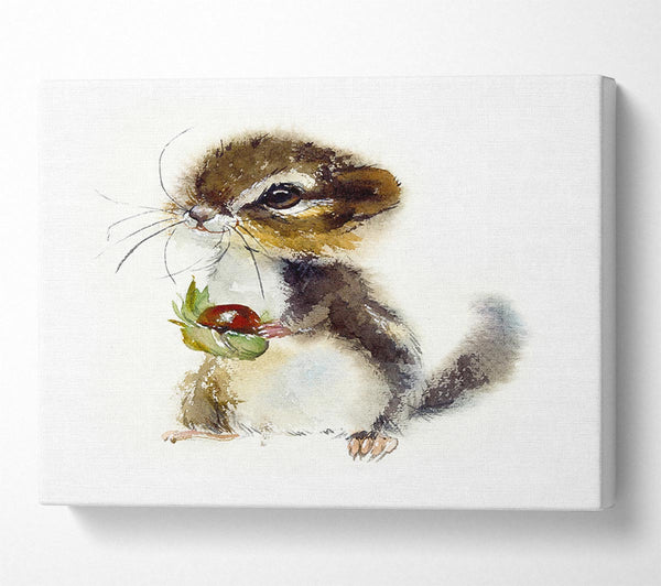  A Canvas Print of Cute Little Chipmunk Canvas Wall Art