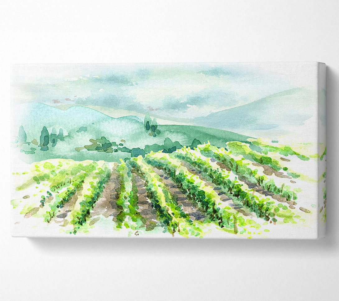  A Canvas Print of The Ploughed Fields Canvas Wall Art