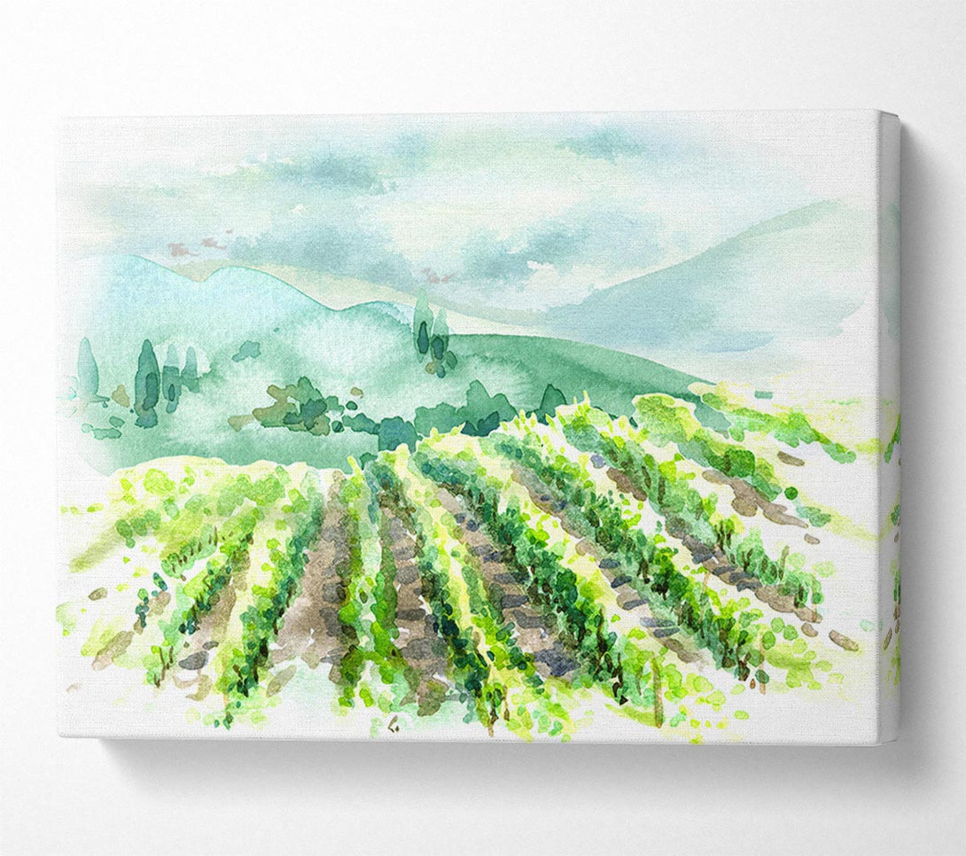  A Canvas Print of The Ploughed Fields Canvas Wall Art