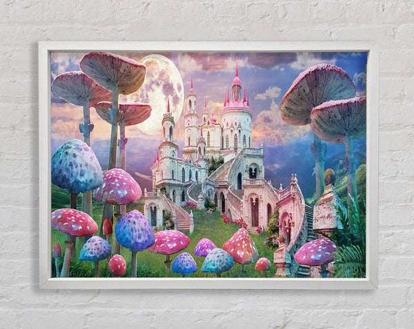Huge Tall Mushrooms Framed Print