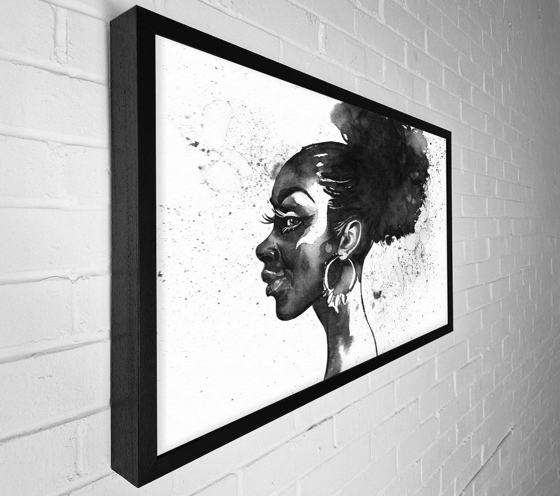  A Canvas Print of Ink Drawing Face Canvas Wall Art