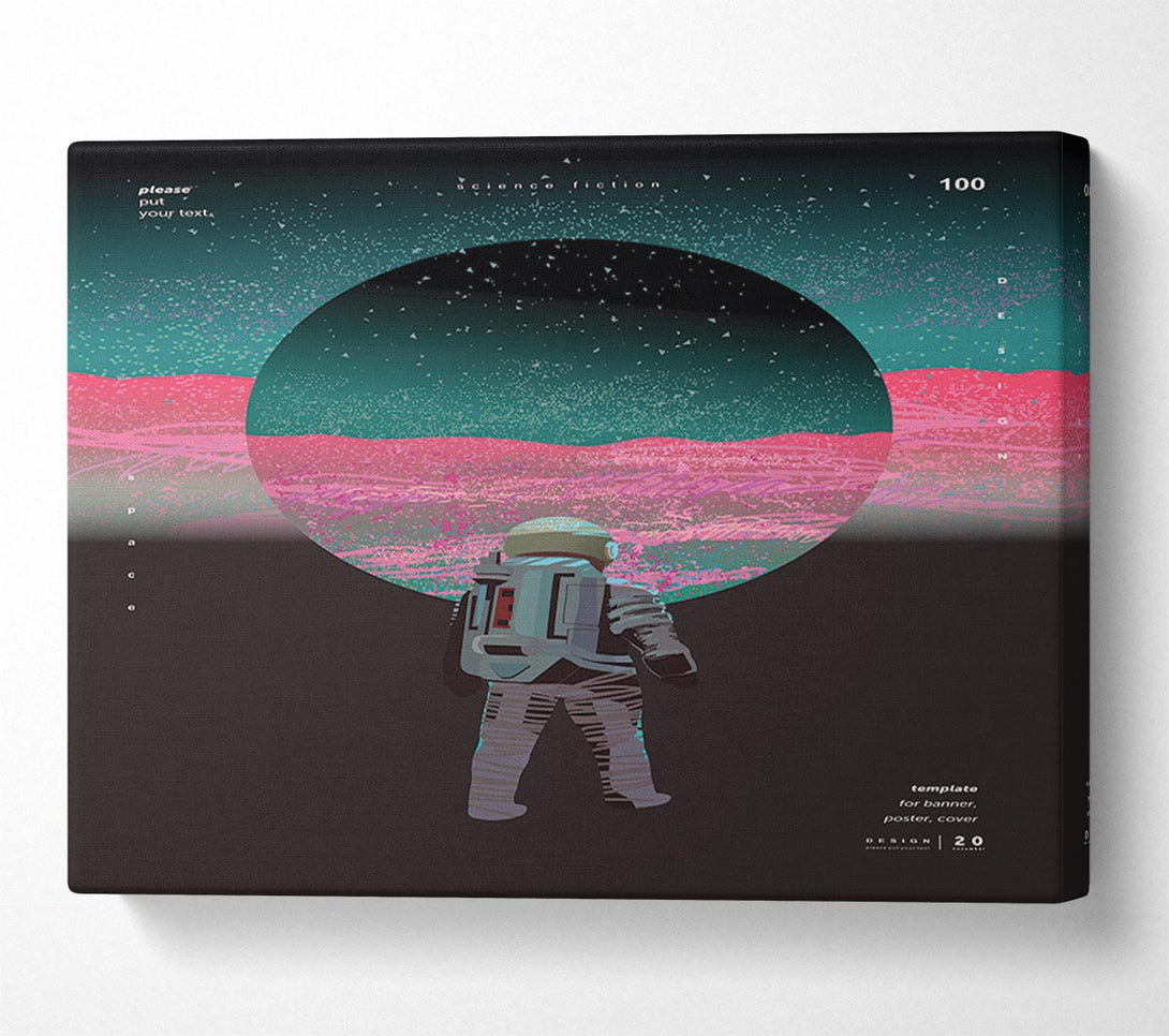  A Canvas Print of The Circle Astronaut Canvas Wall Art