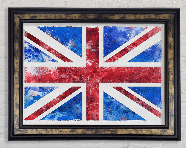 Union Jack Washed Out Framed Print