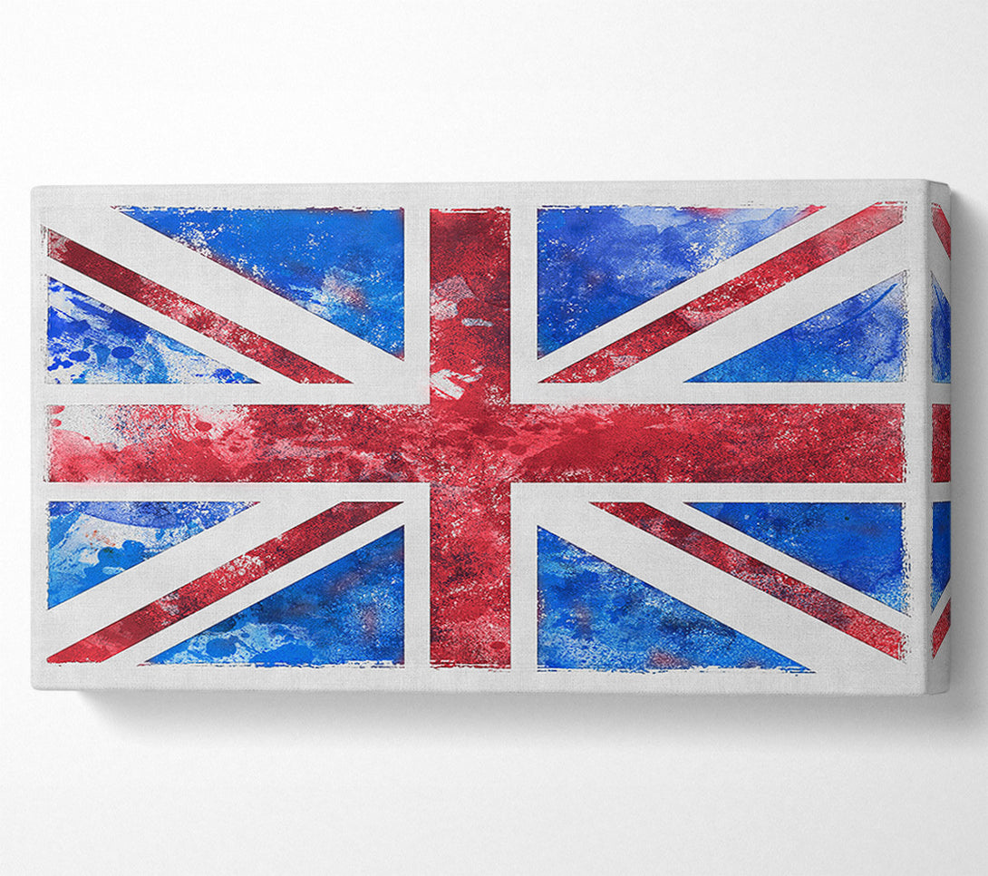  A Canvas Print of Union Jack Washed Out Canvas Art