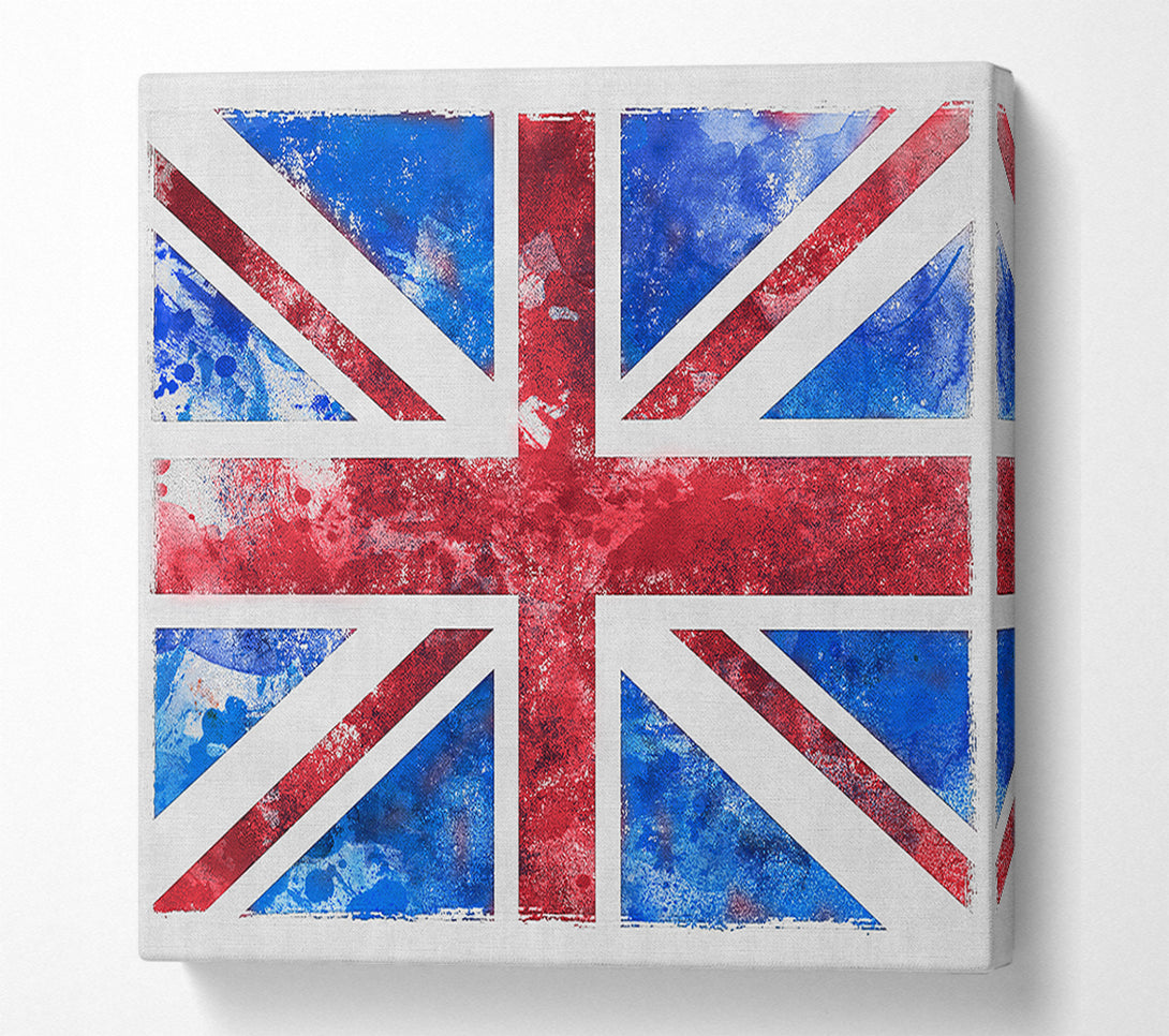  A Canvas Print of Union Jack Washed Out Canvas Art