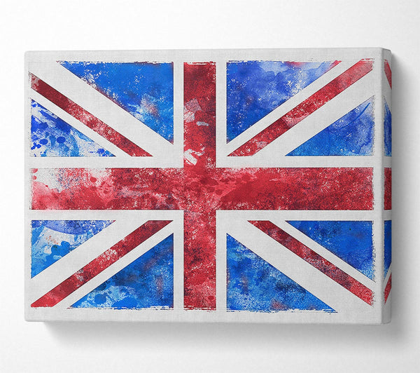  A Canvas Print of Union Jack Washed Out Canvas Art