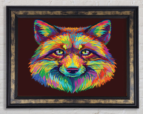The Colourful Fox Framed Print