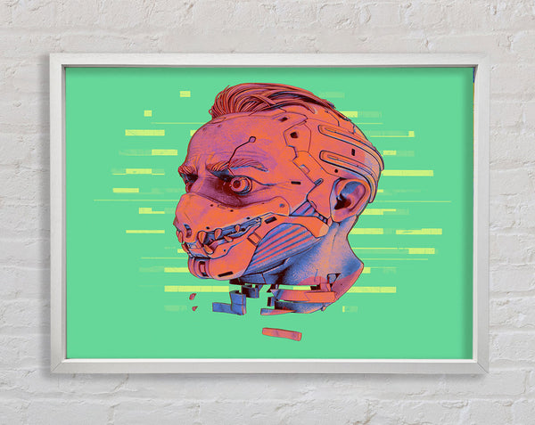 Face Mask Fighter Framed Print