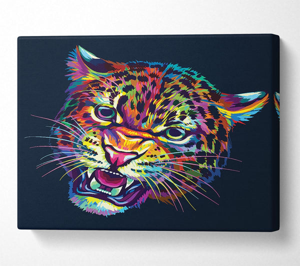  A Canvas Print of Rainbow Leopard Canvas Wall Art