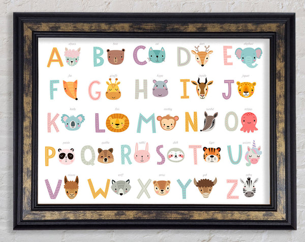 The Animal Alphabet Framed Print