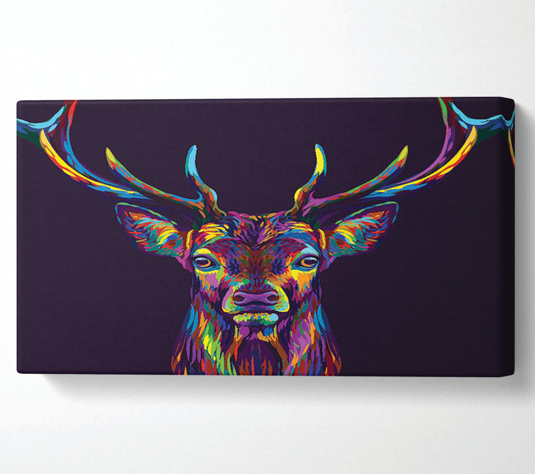  A Canvas Print of The Colourful Stag Canvas Art