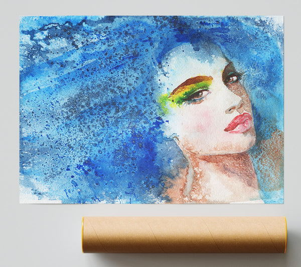 Blue Haired Woman Giclee Print