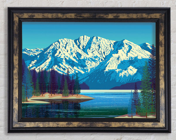 The Snow Lake Mountain Framed Print