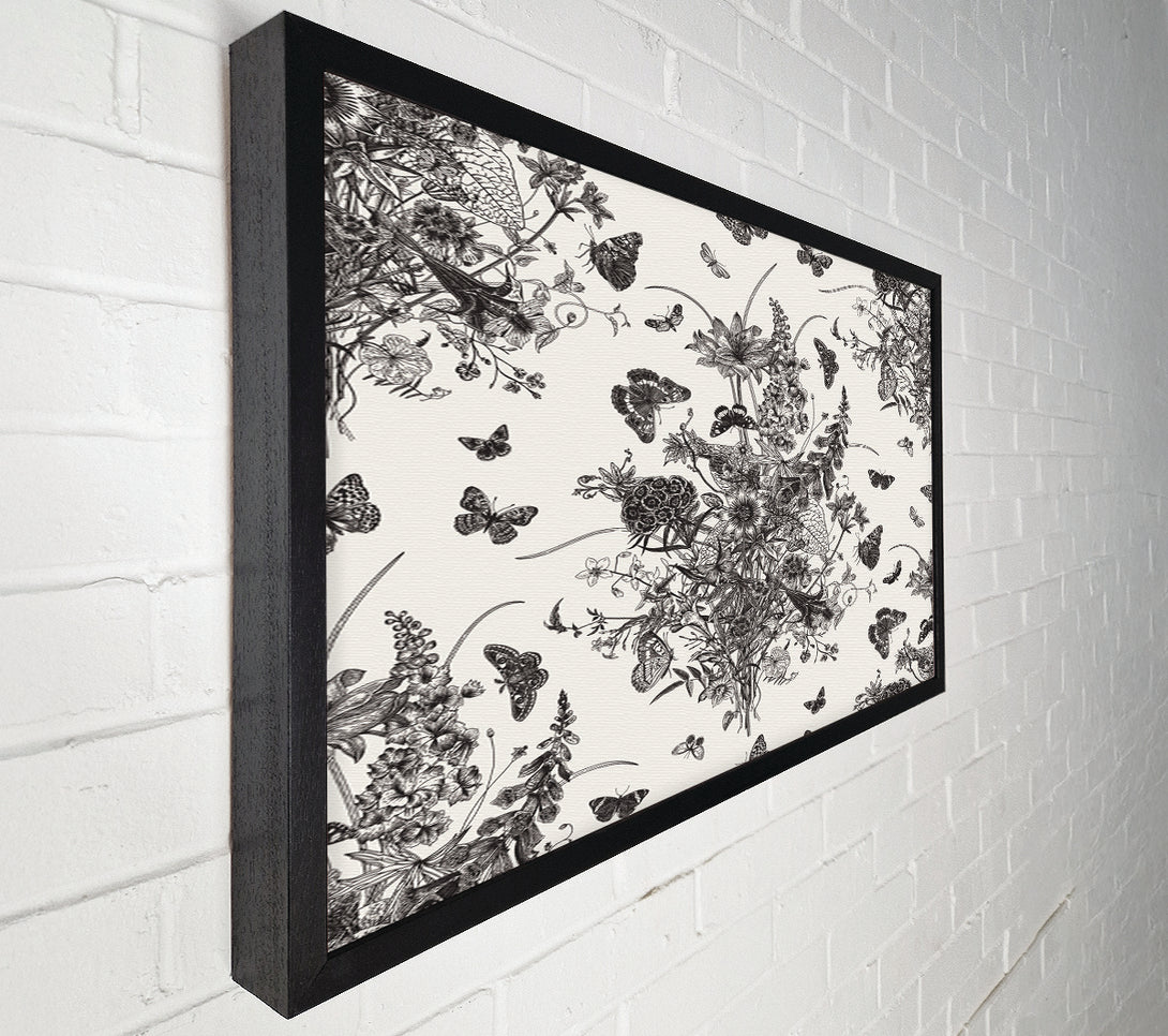  A Canvas Print of Lovely Sepia Pattern Canvas Wall Art