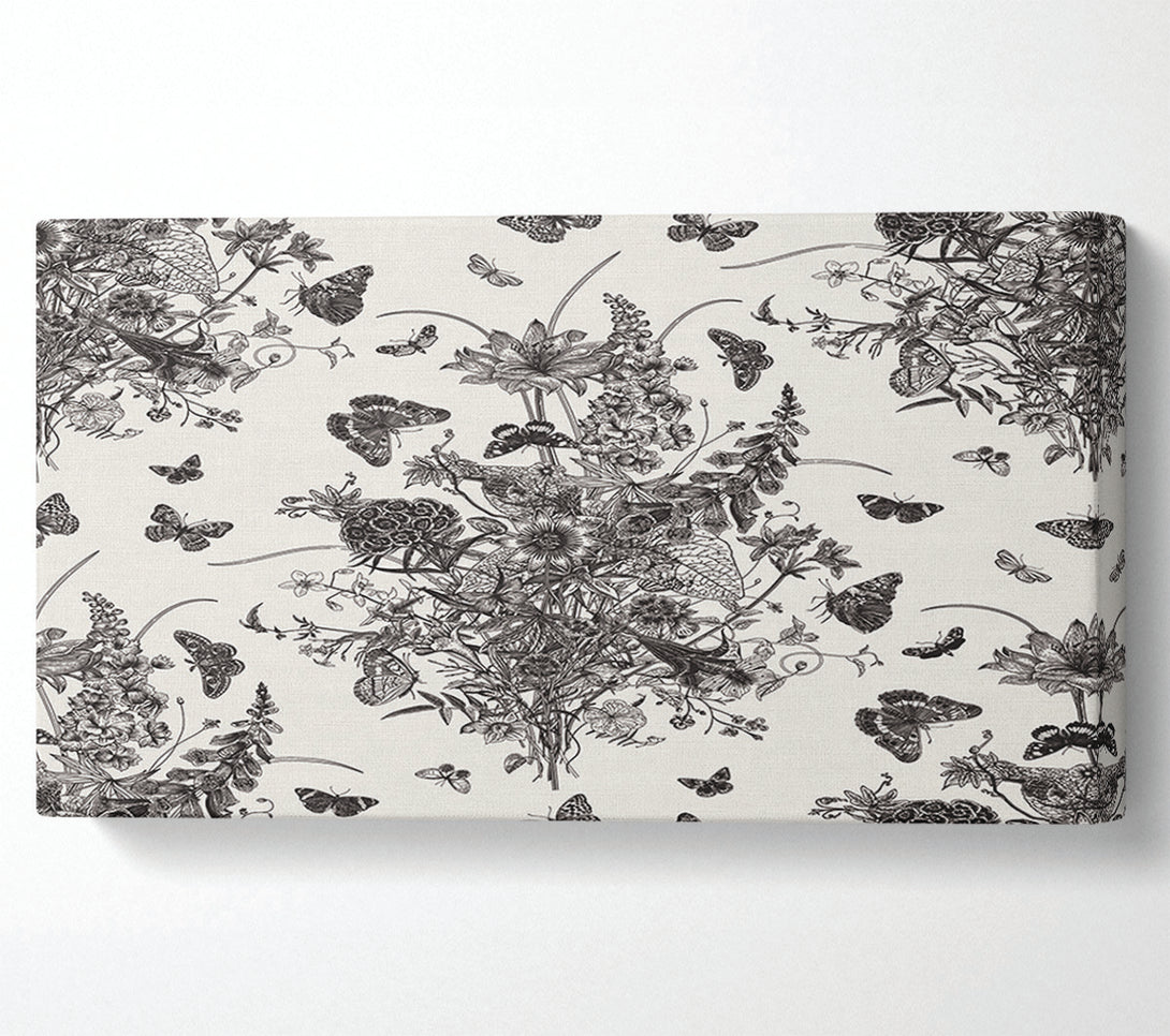  A Canvas Print of Lovely Sepia Pattern Canvas Wall Art