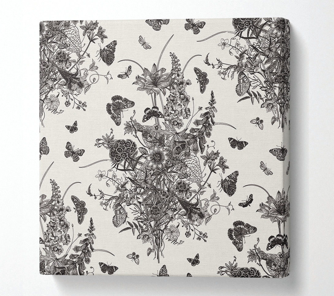  A Canvas Print of Lovely Sepia Pattern Canvas Wall Art