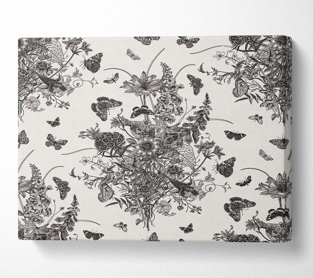  A Canvas Print of Lovely Sepia Pattern Canvas Wall Art