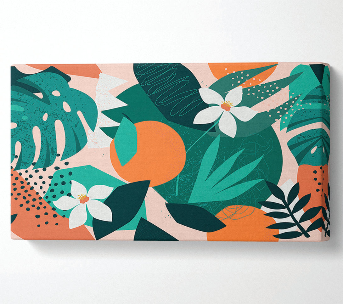  A Canvas Print of Summer Circle Flower Canvas Print
