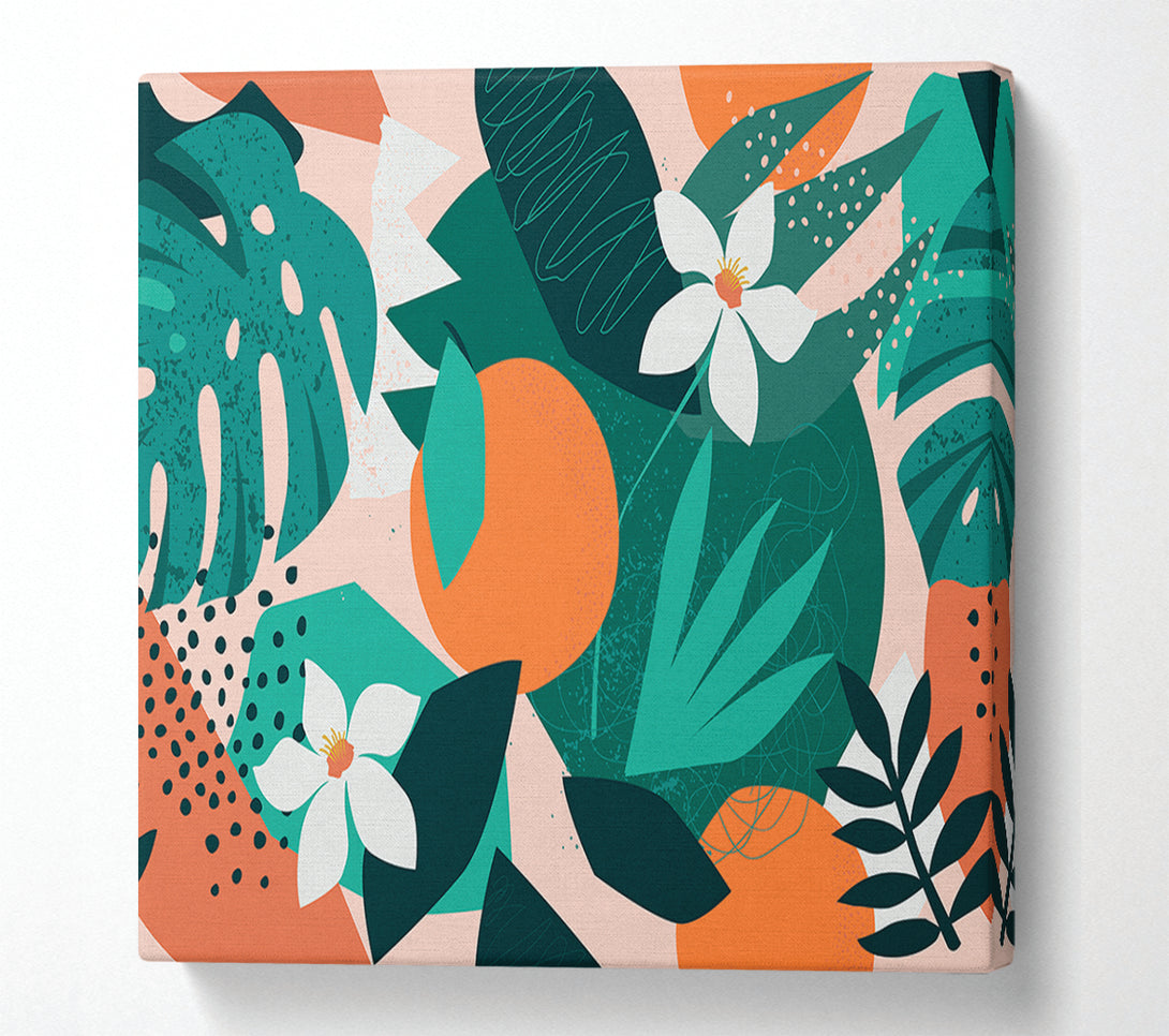  A Canvas Print of Summer Circle Flower Canvas Print
