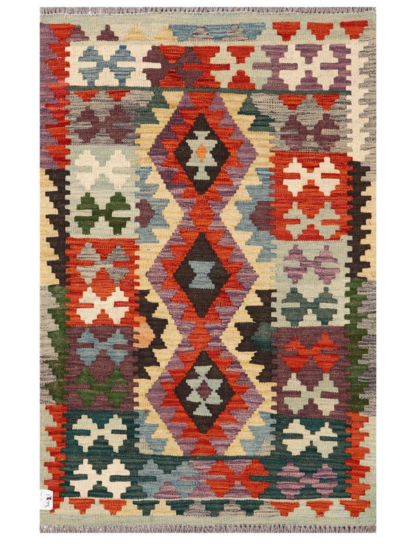 Maimana Afghanistan Kilim Rug - 122 x 78 cm
